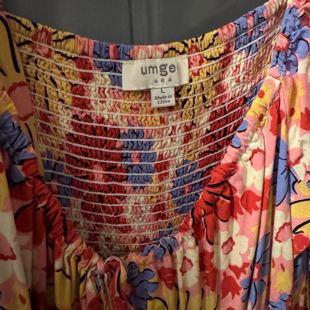 Umgee Multicolor Floral Smocked Top